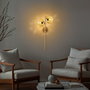 Opviq Lámpara de Pared Benek Amarillo y Dorado